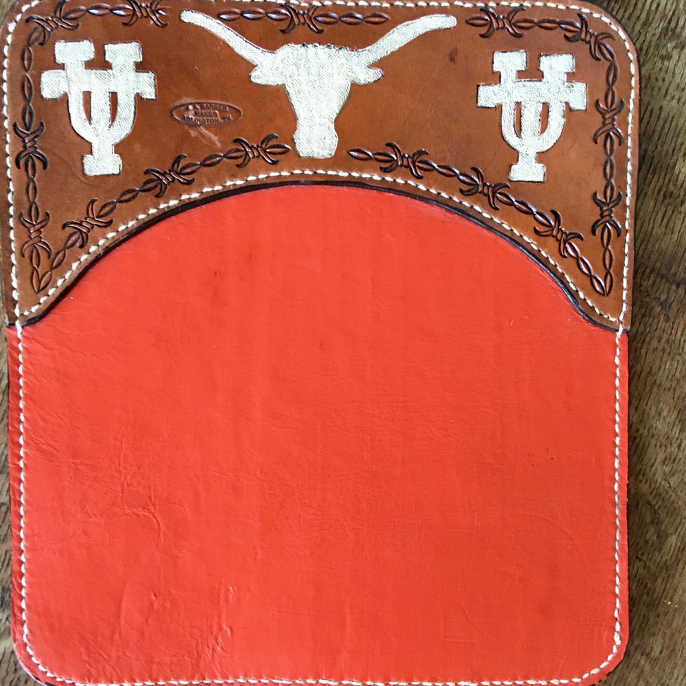 University of Texas handmade leather mousepad